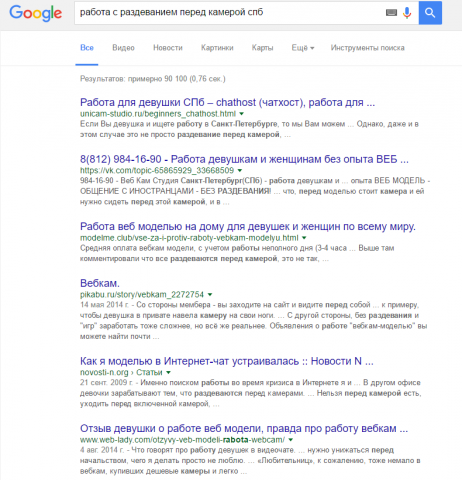 Анализ выдачи Google