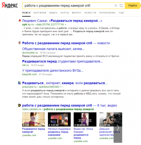 Анализ выдачи Яндекс